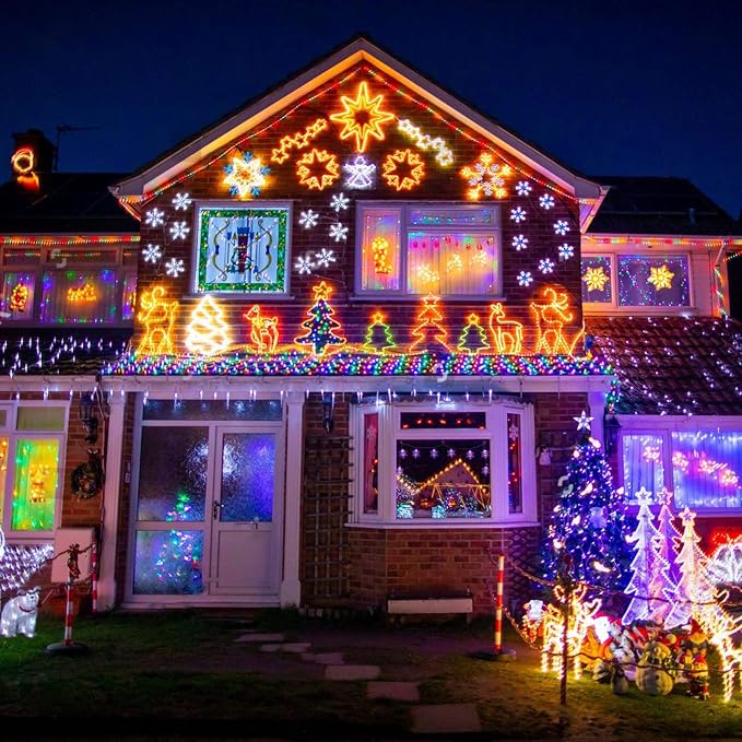 200 LED Connectable String Lights, 66FT Christmas Lights Outdoor Indoor | Multicolor, 13 Modes, Timer, Clear Wire Waterproof Twinkle Fairy Lights Plug in for Bedroom Classroom Patio Xmas Tree Decor
