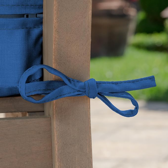 Arden Outdoor Deep Seat Cushion Set, 24x24, Cobalt Blue | Outdoor Sofa, Couch, Conversation Set, Weather-Proof, Rain-Proof, Fade Resistant for Chair, Mold and Mildew Resistant