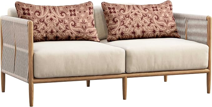 Indoor/Outdoor Polyester Fabric Lumbar Pillow Cover, All-Weather Waterproof Rectangular Cushion Case for Patio Furniture, 12 x 24 Set of 2 - Asian Ornamental-74