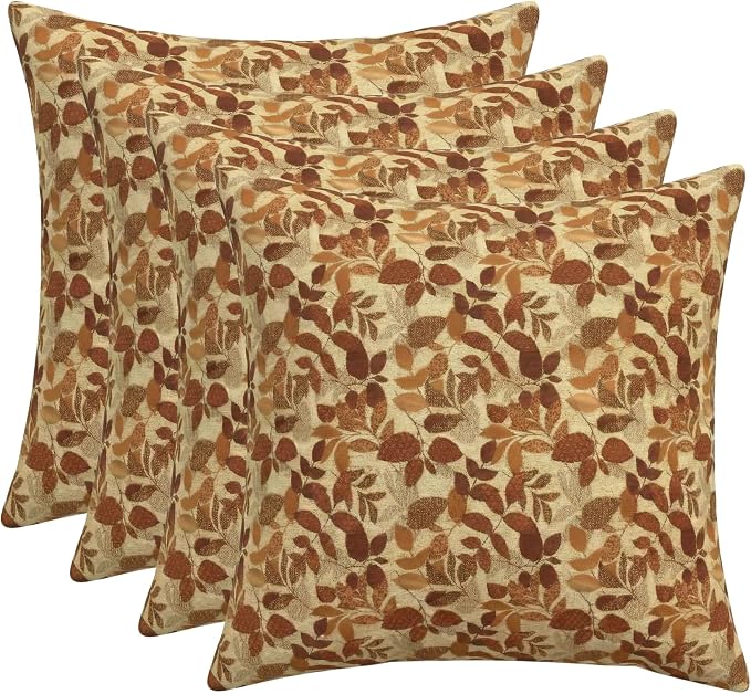 RSH DECOR Square Throw Pillows Set of 4, 20" x 20", Outdoor Pillows Waterproof, Outdoor Pillow Covers, Pillow Covers for Couch, Gentry Sequoia, Made in USA
