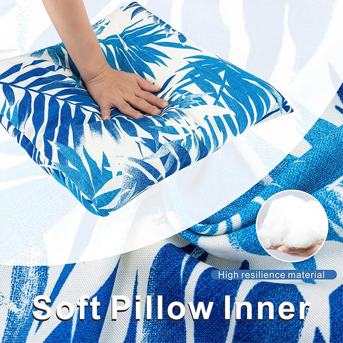 Outdoor Throw Pillows - Decorative Pillows with Insert Included Set of 2 Outdoor Pillows for Patio Furniture 18x18 Inch