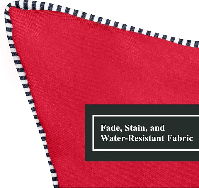 Edie At Home Bold Sail Nautical Decorative Throw Pillow for Patio Furniture, Sofa, Chair, or Bedroom, Reversible, Indoor and Outdoor Collection, 30 x 15 inches, Navy/White