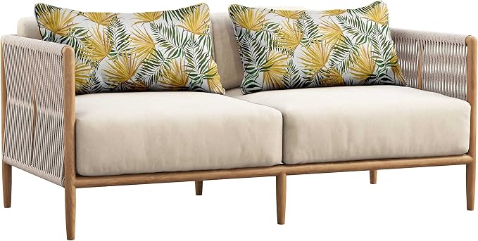 Indoor/Outdoor Polyester Fabric Lumbar Pillow Cover, All-Weather Waterproof Rectangular Cushion Case for Patio Furniture, 16 x 24 Set of 2 - Tropical-39
