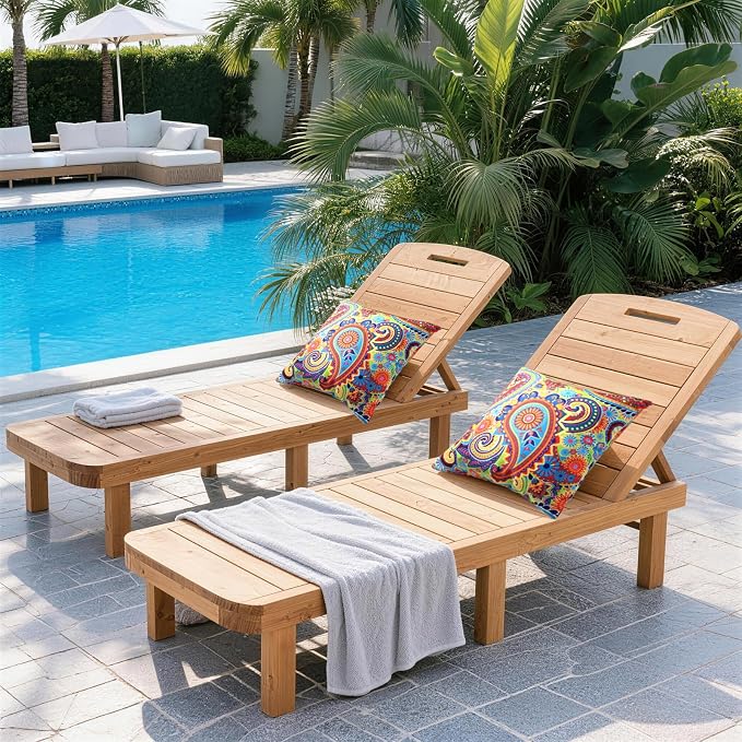 2 Pack Waterproof Outdoor Pillows, 18x18 Outdoor Throw Pillows | Patio Furniture Pillows, Fluffy Decorative Pillows, Waterproof &Fade Resistant, Removable & Washable, Paisley Colorful