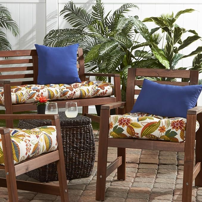 South Pine Porch Outdoor 19x12-inch Rectangle Accent Pillow (Set of 2), Marine Blue