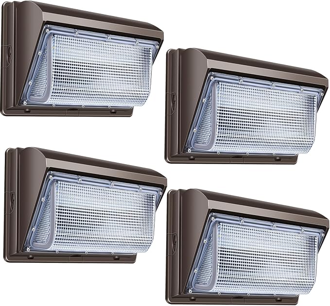 ledmo LED Wall Pack Lights Repalces 800W HPS/HID Light 4 Pack 15600LM Outdoor Commercial Lighting Fixture 120W Waterproof Wall Mount Security Lighting 5000K