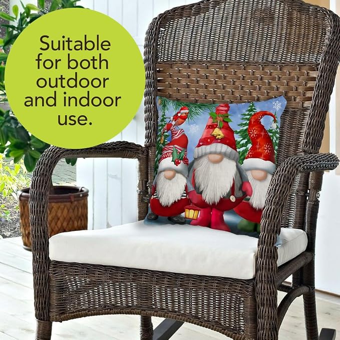 Briarwood Lane Winter Indoor/Outdoor Pillow 17x17 Winter Gnomes Christmas Decorative for Christmas Pillow