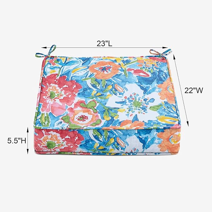 BrylaneHome Bh Outdoor Performance Single Deep Seat Cushion - Geranium