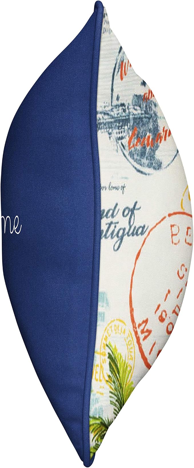 Sorra Home On Island Time Indoor/Outdoor Pillow, 13 x 20 x 3 inches, Navy