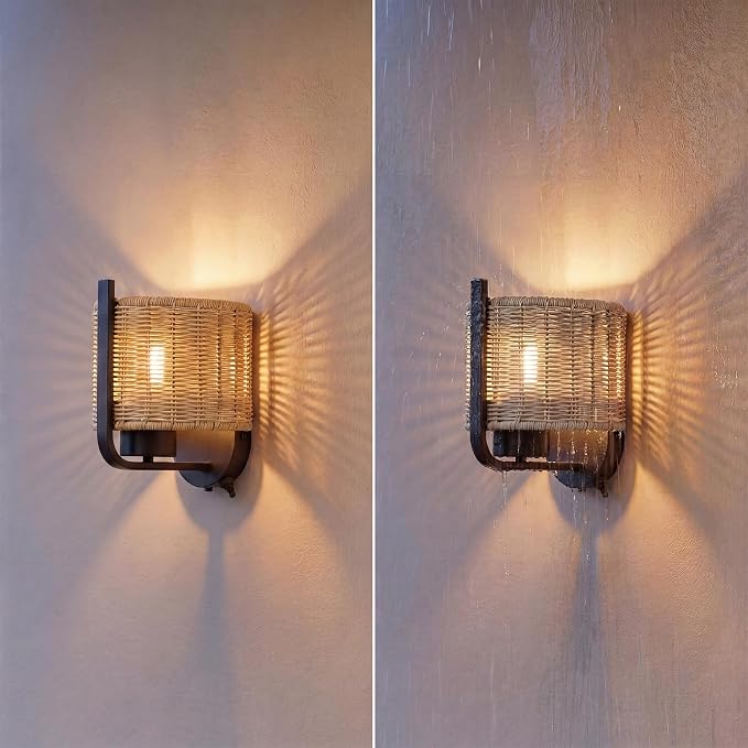 1-Light 8.75 Inch LED Wet-Rated Wall Light for Indoor/Outdoor, Black
