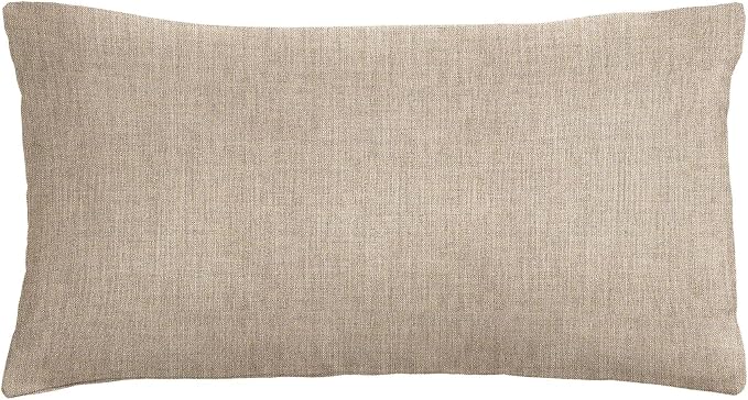 Cushion Source Lumbar Pillow, 20" x 12" Indoor/Outdoor Durable Pillow, Multiple Sunbrella Fabric Options Available, Sunbrella Elements Cast Ash