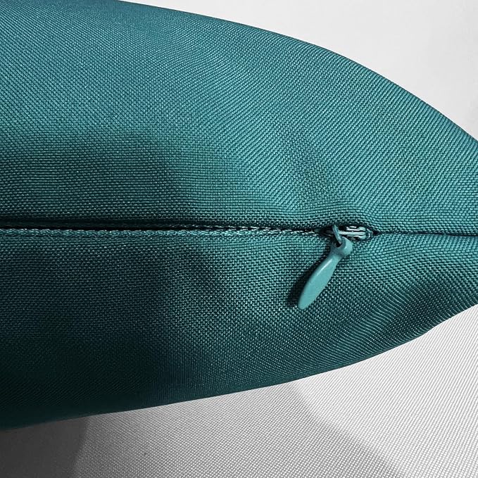 VAKADO Outdoor Waterproof Throw Pillow Covers 20x20 Set of 2 Decorative Teal Green Blue Patio Furniture Summer Cushion Cases Outside Decor for Couch Garden Bench Porch