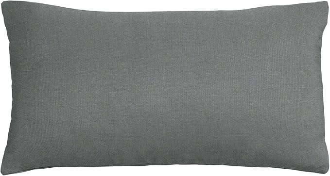 Cushion Source Lumbar Pillow, 20" x 12" Indoor/Outdoor Durable Pillow, Multiple Sunbrella Fabric Options Available, Sunbrella Charcoal