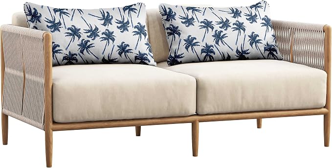 Indoor/Outdoor Polyester Fabric Lumbar Pillow Cover, All-Weather Waterproof Rectangular Cushion Case for Patio Furniture, 12 x 24 Set of 2 - Tree-14