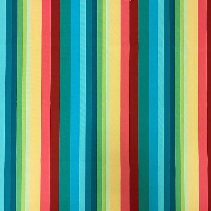 Lumbar Throw Pillows Set of 2 | 20" x 12" | All-Weather Spun Fabric | Water and Fade-Resistant | Outdoor Support Pillows for Patio Furniture | Braymont Multi Color Stripe