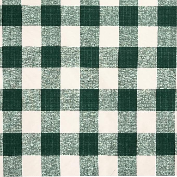 Lumbar Throw Pillows Set of 4 | 20” x 12" | All-Weather Spun Fabric | Water and Fade-Resistant | Outdoor Support Pillows for Patio Furniture | Green Buffalo Plaid