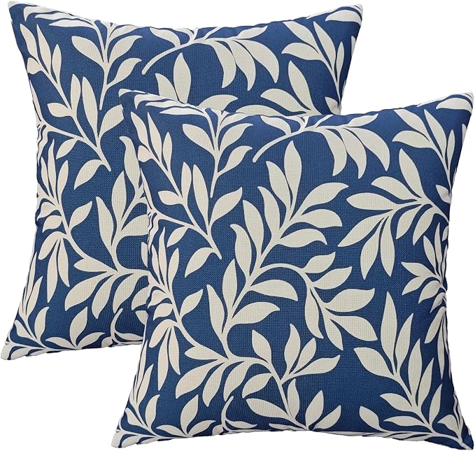 JMGBird Outdoor Patio Pillows Waterproof Pillow Covers with Insert Included | 18×18 Outdoor Throw Pillow waterproof Outdoor Pillow covers farmhouse throw pillows for outdoor furniture
