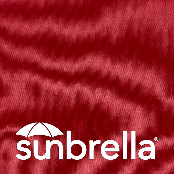 Outdoor Sunbrella Decorative Pillows with Triple Coconut Buttons Pack of 4, 18" x 18" Outdoor Pillow Set for Couch Bed Throw Patio Sofa, Canvas Logo Red/Specrtum Indigo