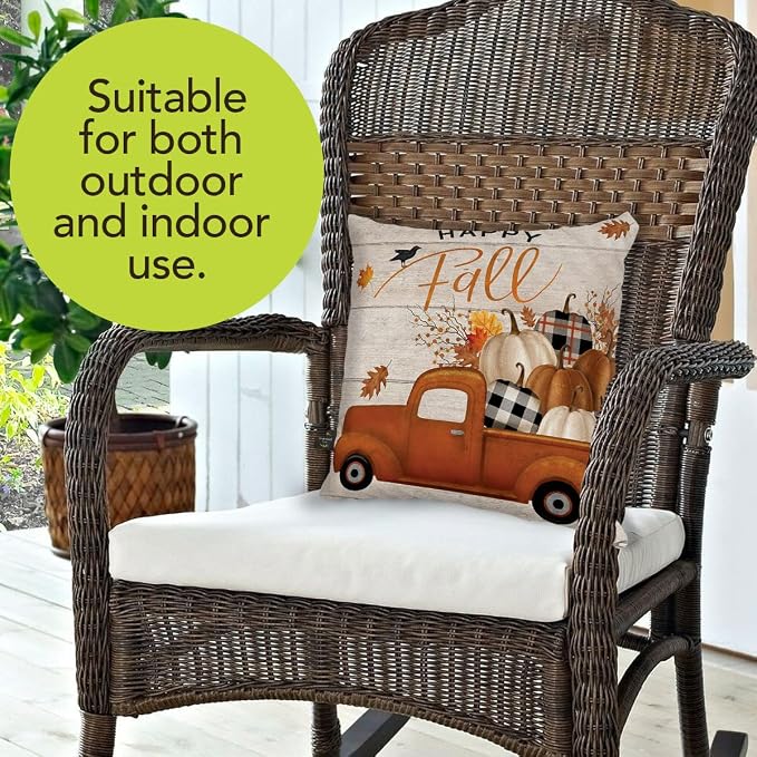 Briarwood Lane Indoor/Outdoor Pillow 17x17 Happy Fall Pickup for Fall Pillow