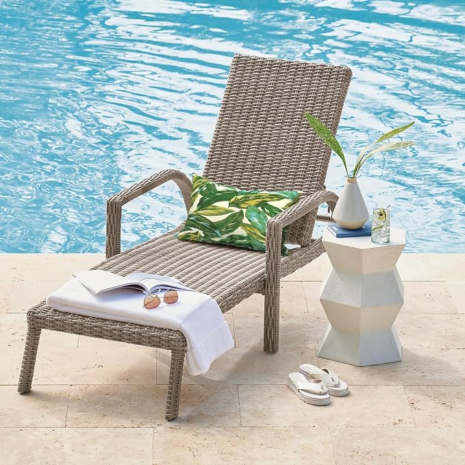 DYTXIII Pack of 2 Outdoor Waterproof Lumbar Pillow Covers ONLY, 12x20 Rectangle Decorative Double Printed Pillow Cases for Patio Couch Porch Furniture - Lush Leaf Jungle