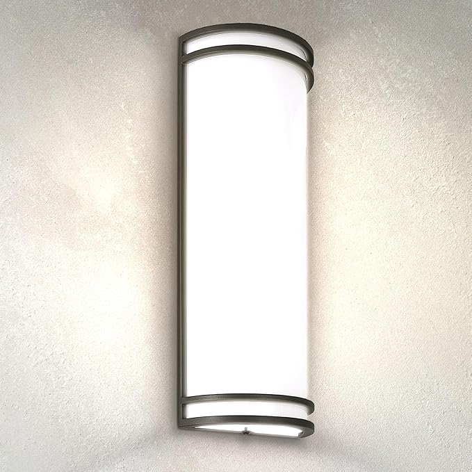 ASD 18 Inch LED Outdoor Sconce Lights - 20W 120-277V 3000K 4000K 5000K Black Exterior Lighting Fixtures, Dimmable Exterior Lights for House, Modern Patio Wall Light Fixture ETL