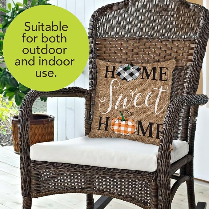 Briarwood Lane Fall Indoor/Outdoor Pillow 17x17 Home Sweet Home Pumpkins for Fall Pillow