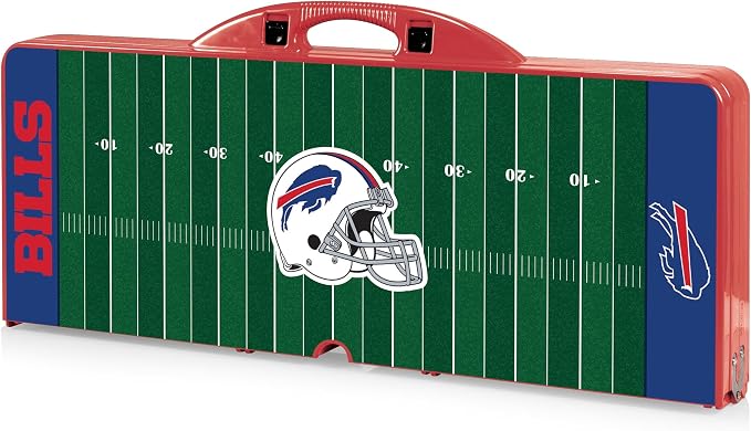 PICNIC TIME NFL Picnic Table Portable Folding Table with Seats and Umbrella