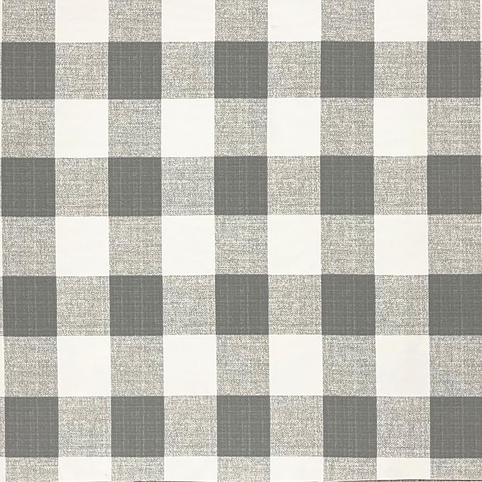 RSH DECOR Square Throw Pillows Set of 4, 17" x 17", Outdoor Pillows Waterproof, Outdoor Pillow Covers, Pillow Covers for Couch, Grey Buffalo Plaid, Made in USA