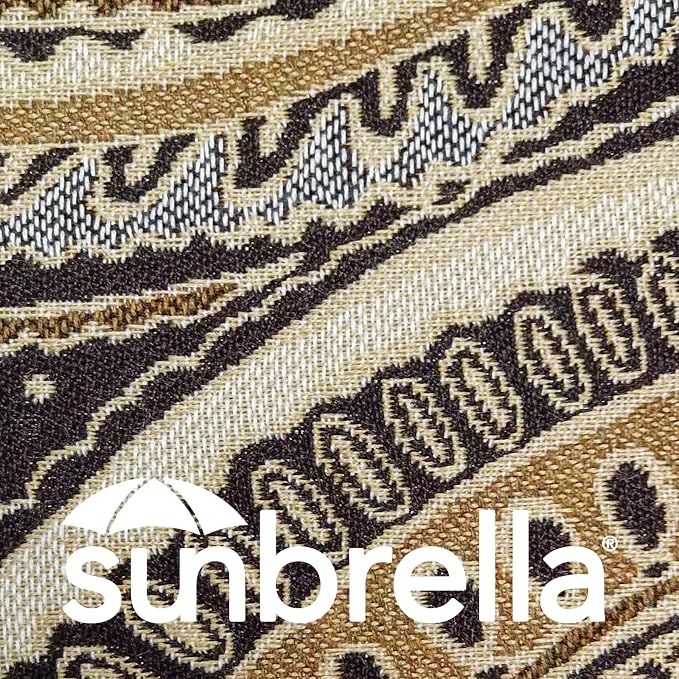 Outdoor Sunbrella Decorative Pillows Pack of 4, 18" x 18" Outdoor Pillow Set for Couch Bed Throw Patio Sofa, Royce Walnut
