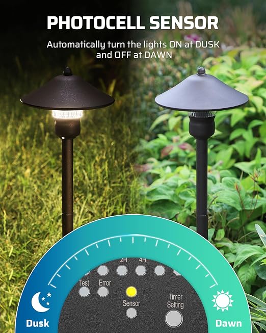 DEWENWILS 60W Low Voltage Transformer with Remote, Dusk to Dawn, Timer | 120V AC to 12V DC, Outdoor Low Voltage Transformer for Spotlight, Garden Light, Pathway Light