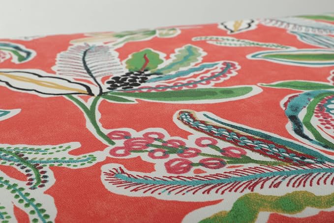 Pillow Perfect Botanical Indoor/Outdoor Throw Pillows, 2 Count, Accent - 16.5" x 16.5", Orange Sunny Daze