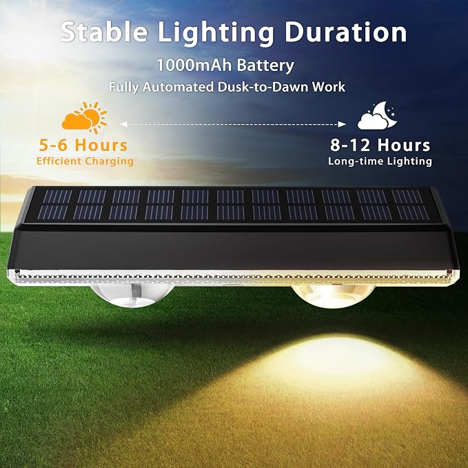 Solar Fence Lights Outdoor - 20 Pack RGB Fence Lights Solar Powered, 7 Color Modes & Warm White, IP67 Waterproof Dusk to Dawn Solar Powered Lights 12+ Hours for Fence/Backyard/Wall/Step/Patio/Deck