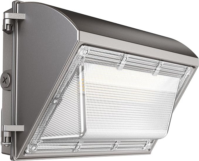 60W LED Wall Pack Light with Dusk to Dawn Photocell, 7800LM, 5000K | 100-277V, 0-10V Dimming, IP65 Waterproof Outdoor Wall Light Fixture, Commercial Exterior Lighting for Building, Parking Lot