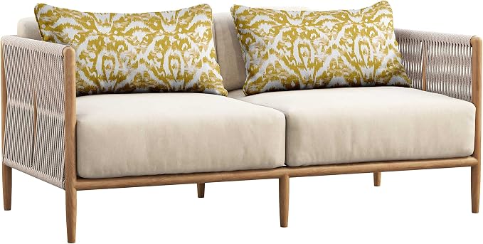 Indoor/Outdoor Polyester Fabric Lumbar Pillow Cover, All-Weather Waterproof Rectangular Cushion Case for Patio Furniture, 12 x 18 Set of 2 - Ikat-60