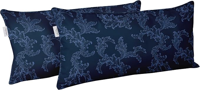 Indoor/Outdoor Polyester Fabric Lumbar Pillow Cover, All-Weather Waterproof Rectangular Cushion Case for Patio Furniture, 16 x 24 Set of 2 - Abstracts-67
