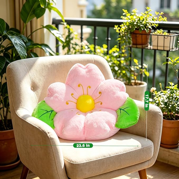 LANPU Sakura Outdoor Cushion, Plush Floral Pillow for Patio Furniture | Soft decorative pillow for balconies, sofas and porches. Adds floral charm to indoor and outdoor living spaces.