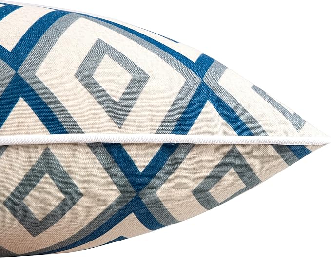 JMGBird Outdoor Accent Pillows Outdoor Lumbar Pillows with Inserts | 12x20 Outdoor Pillows Waterproof Outdoor Thtow Pillows Mandala Pattern Outdoor Patio Pillows for Patio Furniture