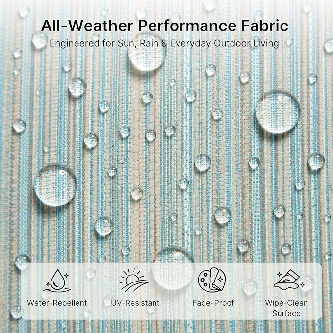 Set of 2 Outdoor Lumbar Pillows with Inserts, 12x20 Inch Patio Pillows with Water Resistant Cover, Removable Zipper Outdoor Throw Pillow for Wicker Furniture, Sofa, Garden and Porch