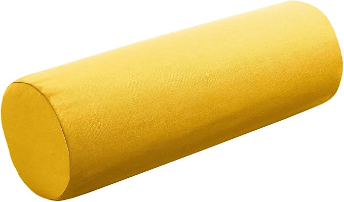 Cushion Source 20" x 6" Sunbrella Bolster Pillow, Indoor/Outdoor Decorative Support Pillow, Fade and Water Resistant, Sunbrella Sunflower Yellow