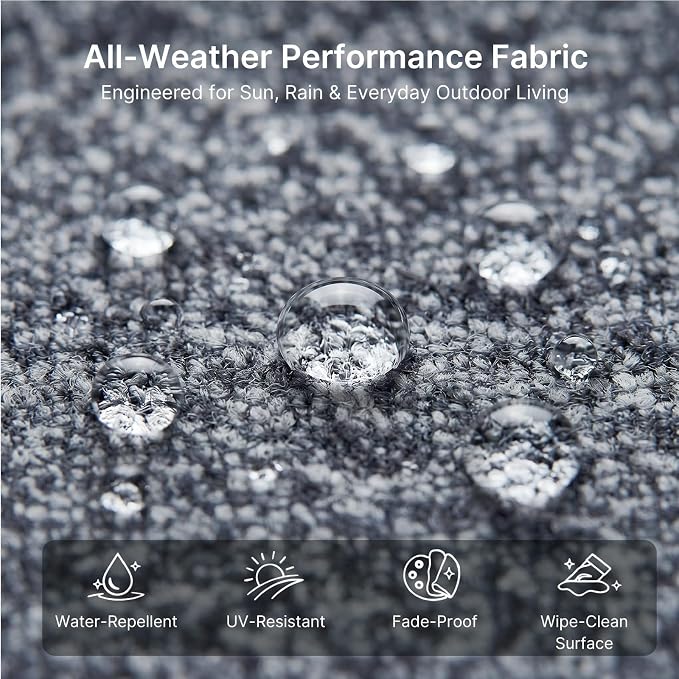 Outdoor Lumbar Pillow Set of 2 with Inserts, Outdoor Throw Pillow Water Resistant for Patio Furniture, 12x20 Inch Outdoor Pillows with Removable Zipper Cover