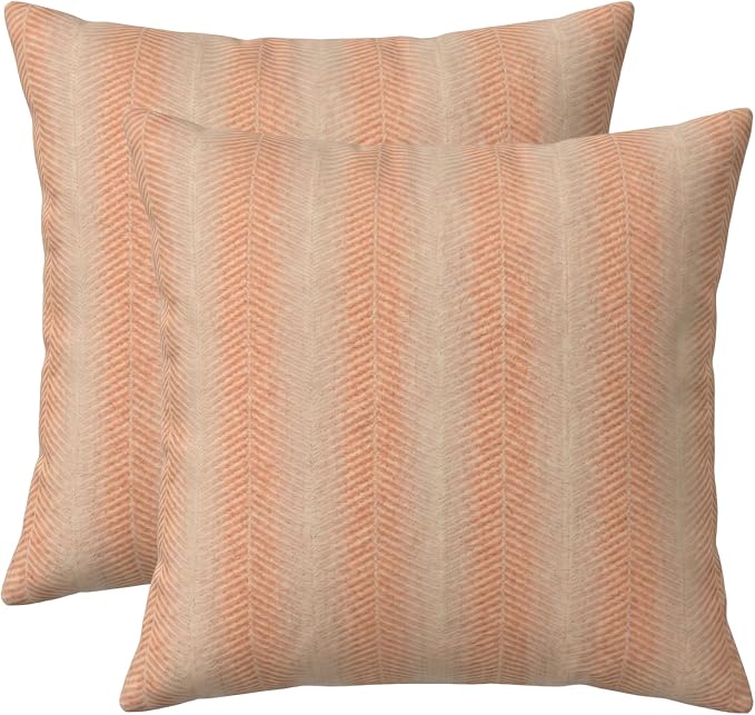 RSH DECOR: Sunbrella Square Throw Pillows Set of 2 | 17" x 17" | Water and Fade-Resistant Performance Fabric | Outdoor Pillow Covers with Down-Alternative Inserts | Made in USA (Perception Spark)