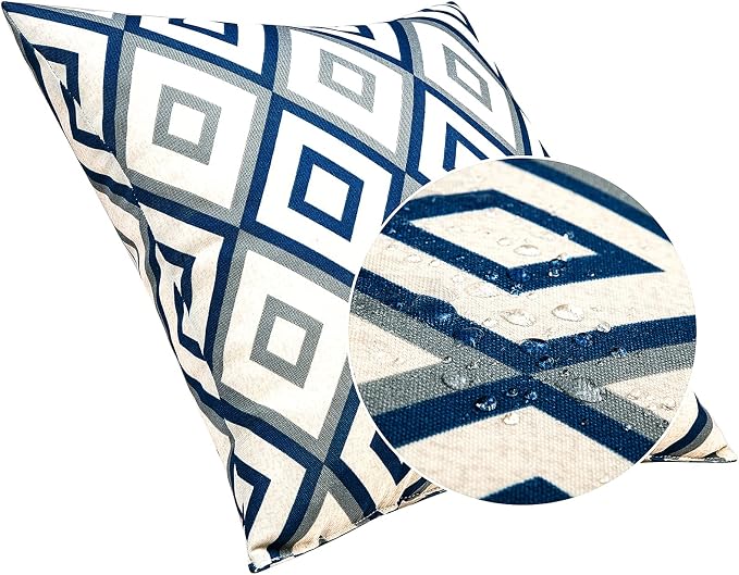 JMGBird Patio Pillows Waterproof Outdoor Pillows with Inserts Included | Outdoor Pillows Set of 2 with Inserts - 18x18 Waterproof Throw Pillows