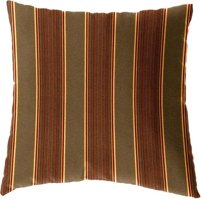 Cushion Source 17" x 17" Sunbrella Throw Pillow, Indoor/Outdoor Decorative Pillow, Fade and Water Resistant, Sunbrella Davidson Redwood