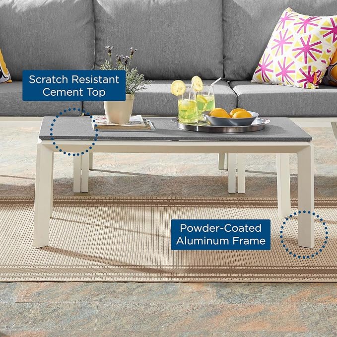 Modway EEI-3570-WHI Riverside Coffee Table, White