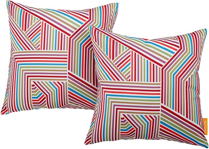 Modway Outdoor Indoor All Weather Patio Throw Pillow in Tapestry