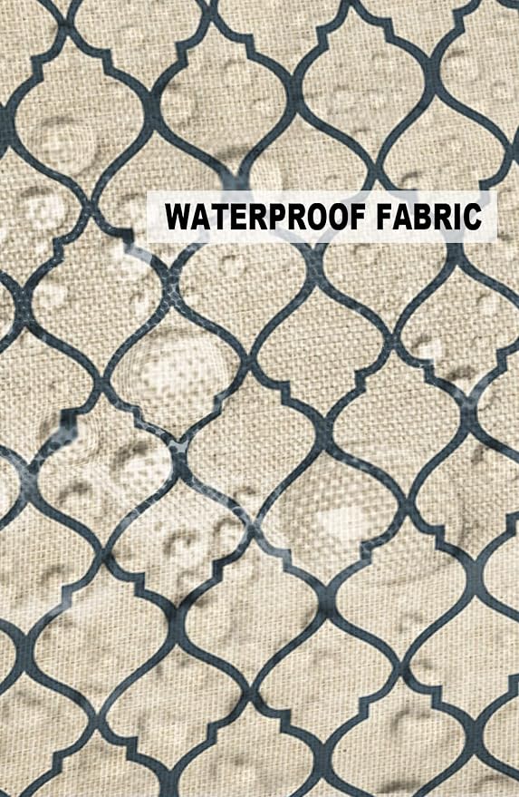 Dark Blue Moroccan Outdoor Pillow Shams Set of 2, Decorative Pillowcases Cushion Case, Soft Throw Pillow Covers Waterproof Pillow Case 20x12 Inch, Geometric Graphics Rustic Style