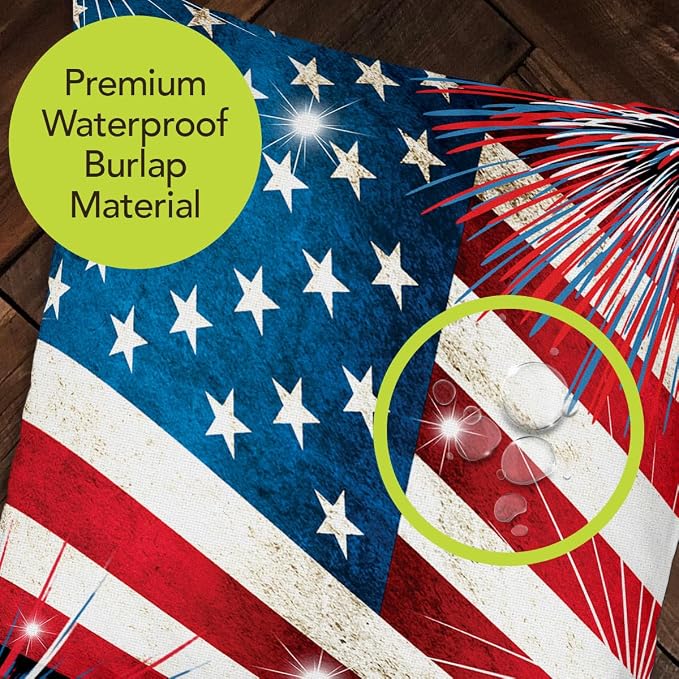 Briarwood Lane Summer Indoor/Outdoor Pillow 17x17 Stars and Stripes for Summer Pillow