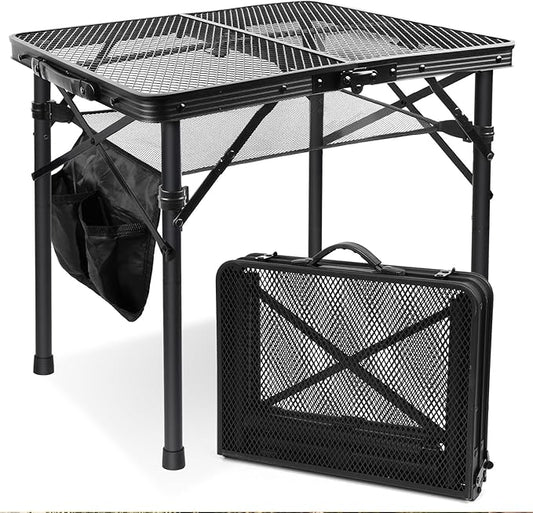 E EASTSTORM Folding Picnic Table for Grill Outdoor Camping Table with Portable Mesh Bag, Compact & Foldable for Easy Storage - Great for Picnic, Garden, Patio, Dining, BBQ, Party, Market 2Ft