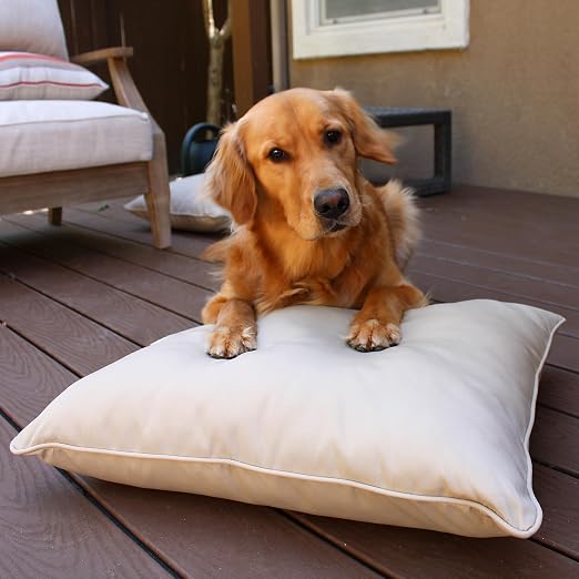 Factory Direct Partners Presidio 24" x 24" Square Decorative Throw Pillow Set with Piping for Indoor/Outdoor Furniture UV, Fade, Weather-Resistant Olefin Fabric (2-Pack) - Beige Sand, 13811-SD