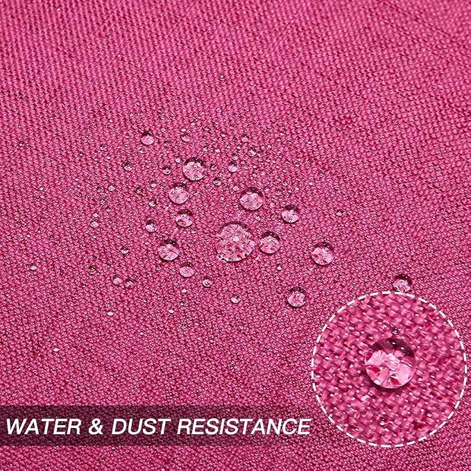 OTOSTAR Pack of 2 Outdoor Waterproof Throw Pillow Covers 18x18 Inch Garden Decorative Pillow Covers Square Outdoor Pillowcases Patio Cushion Case Pillows for Couch Tent Sofa Balcony Decor (Hot Pink)